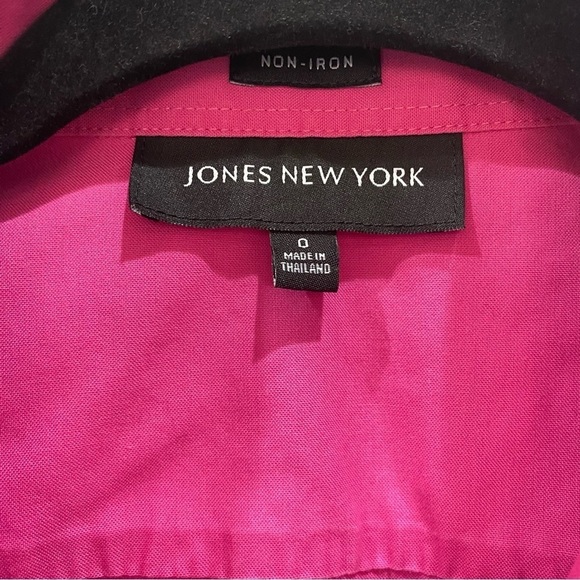 jones New York Sleeveless Button Down Plus Non Iron Pink Size 0 - Picture 4 of 6
